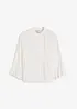 Bluse med volanger og perler, bonprix