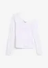 Off shoulder-topp med etset mønster, bonprix