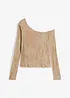 Off shoulder-topp med etset mønster, bonprix