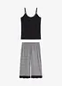 Pyjamas med capribukse og singlet, bonprix