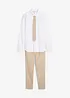 Chinos, langermet skjorte og slips (3-delt sett), bonprix