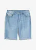 Bermudashorts i denim med stretch og regulerbar linning, Slim Fit, bonprix