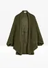 Poncho i hullstrikk med lin, bonprix