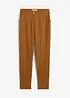 High Waist-bukse i lin-viskosemiks med kortere benlengde, bonprix