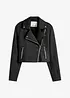 Jakke i imitert semsket skinn, cropped, bonprix