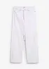 Wide Leg-jeans, Mid Waist, med belte, bonprix