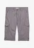 Lang cargo bermudashorts i lett linmiks, Regular Fit, bonprix