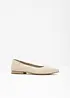 Ballerinasko i skinn, bonprix