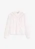 Bluse med lin og chrochet-innfellinger, bonprix