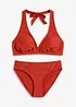 Halterneck-bikini i strukturmateriale (2-delt sett), bonprix