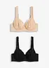 Bøyle-BH med delikate blonder (2-pack), bonprix