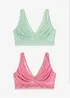 Feel Comfort-bralette i mykt materiale (2-pack), bonprix