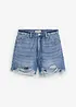Jeansshorts High Waist, Low Stretch, bonprix