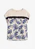 Oversized topp med blondebånd, bonprix