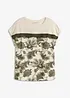 Oversized topp med blondebånd, bonprix