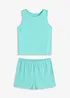 Ribbet shorty-pyjamas av bomull, bonprix