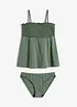 Bandeau tankini med vaflet topp (2-delt sett), bonprix