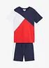 T-skjorte og trikot-bermudashorts i 100% bomull (2-delt sett), bonprix