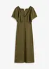 Midikjole i linlook, bonprix