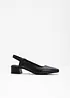 Slingbacks i skinn, bonprix