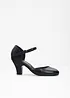 Pumps i skinn med vristrem, bonprix