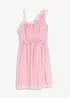 One shoulder-kjole i fin tyll, bonprix