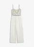 Elegant jumpsuit i strukturert krepp med perlebroderi, bonprix