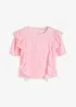 Bluse med volanger, bonprix