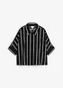 Kortermet bluse i kreppet strukturmateriale, bonprix