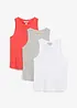 Singlet i økologisk bomull (3-pack), bonprix