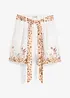Shorts i ren lin med blomsterprint, bonprix