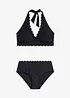 Halterneck-bikini (2-delt sett) i resirkulert polyamid, bonprix