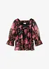 Bluse med ballongkant nede, bonprix