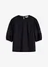 Kortermet bluse med linandel, bonprix