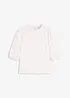 Kortermet bluse med linandel, bonprix