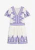 Jumpsuit med lin, bonprix
