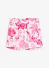 Shorts i strukturert viskose med blomstermønster, bonprix