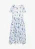Crinkle chiffonkjole i strukturmateriale, bonprix