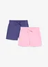 Trikotshorts i 100% økologisk bomull (2-pack), bonprix