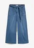 Wide Leg-jeans High Waist, komfortlinning cropped, bonprix
