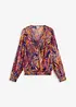 Chiffonbluse med trykt mønster, bonprix