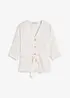 Bluse med knytebelte, bonprix
