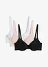 Push up-BH med fine blonder (3-pack), bonprix