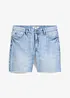 Denimshorts med stretch og råkanter, Relaxed Fit, bonprix
