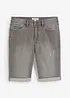 Bermudashorts i denim med stretch og oppbrett, Regular Fit, bonprix