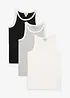 Singlet med økologisk bomull (3-pack), bonprix