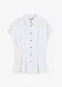 Kortermet bluse i luftig linmiks, bonprix