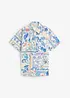 Skjortebluse med silkeandel, bonprix