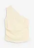 One shoulder-topp i strukturert materiale, bonprix