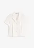 Kortarmet bluse i bomullspoplin, bonprix